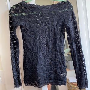 Free people lace shirt - boatneck layering top